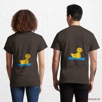 Plastic Duck Brown Classic T-Shirt (Back printed)