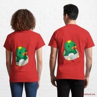 Baby duck Red Classic T-Shirt (Back printed)