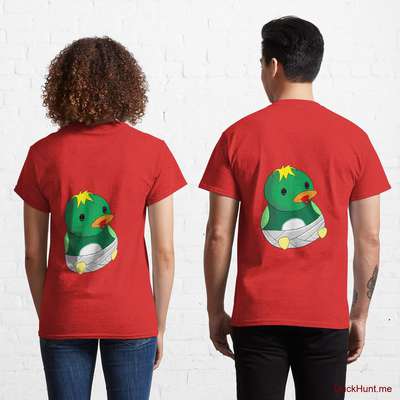 Baby duck Red Classic T-Shirt (Back printed) image