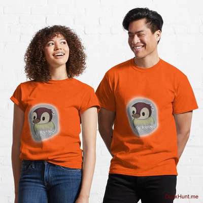 Ghost Duck (foggy) Orange Classic T-Shirt (Front printed) image