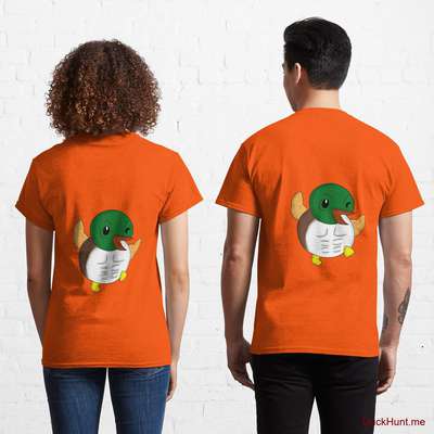 Super duck Orange Classic T-Shirt (Back printed) image