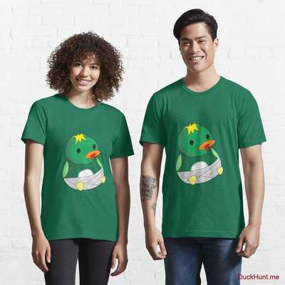 Baby duck Green Essential T-Shirt (Front printed) image