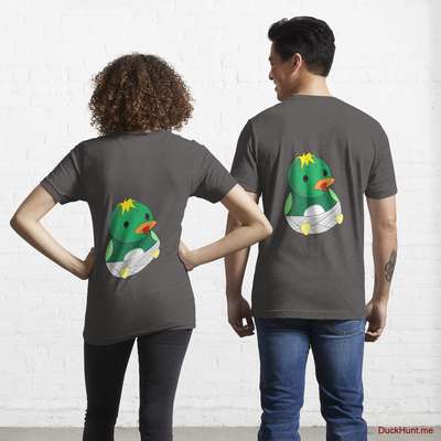 Baby duck Charcoal Heather Essential T-Shirt (Back printed) image