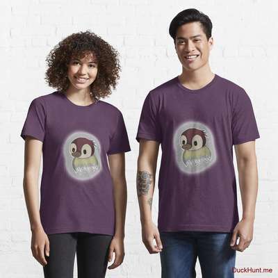 Ghost Duck (foggy) Eggplant Essential T-Shirt (Front printed) image