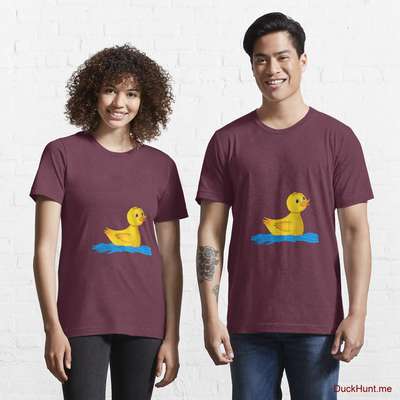 Plastic Duck Dark Red Essential T-Shirt (Front printed) image