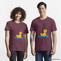 Plastic Duck Dark Red Essential T-Shirt (Front printed)