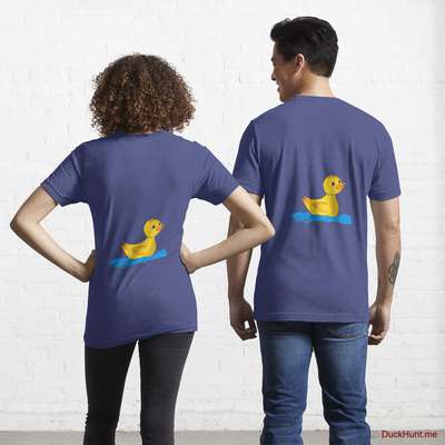 Plastic Duck Blue Essential T-Shirt (Back printed) image