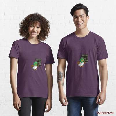 Prof Duck Eggplant Essential T-Shirt (Front printed) image