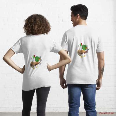Kamikaze Duck White Essential T-Shirt (Back printed) image