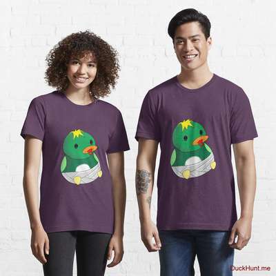 Baby duck Eggplant Essential T-Shirt (Front printed) image