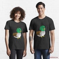 Normal Duck Black Essential T-Shirt (Front printed)