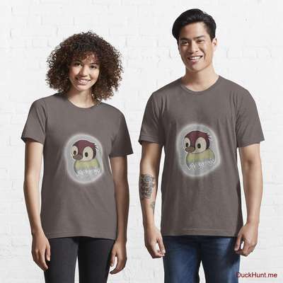Ghost Duck (foggy) Dark Grey Essential T-Shirt (Front printed) image