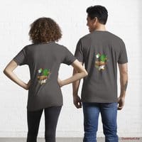 Kamikaze Duck Charcoal Heather Essential T-Shirt (Back printed)