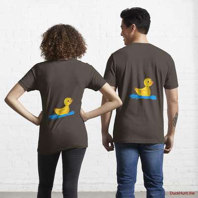 Plastic Duck Brown Essential T-Shirt (Back printed) image