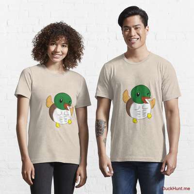 Super duck Creme Essential T-Shirt (Front printed) image
