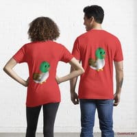 Normal Duck Red Essential T-Shirt (Back printed)