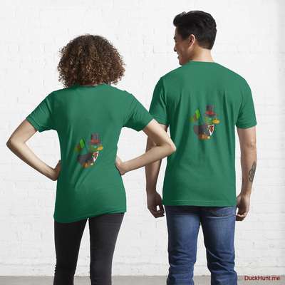 Golden Duck Green Essential T-Shirt (Back printed) image