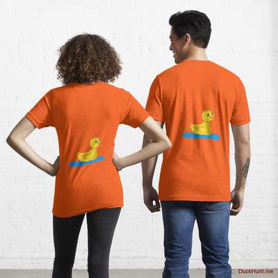 Plastic Duck Orange Essential T-Shirt (Back printed) image