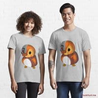 Mechanical Duck Heather Grey Essential T-Shirt (Front printed)