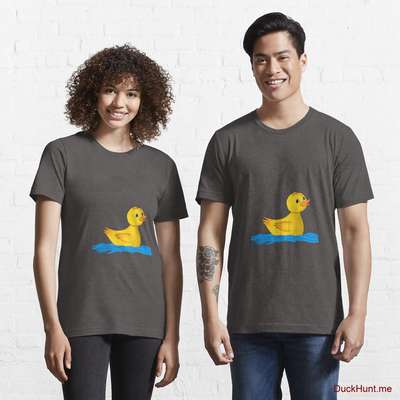 Plastic Duck Charcoal Heather Essential T-Shirt (Front printed) image
