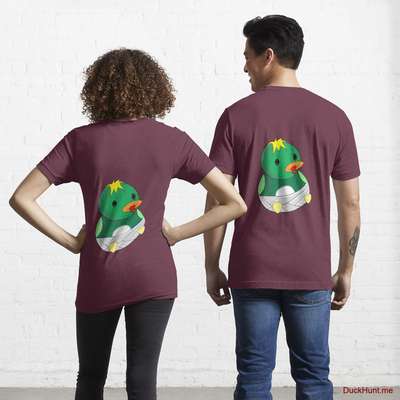 Baby duck Dark Red Essential T-Shirt (Back printed) image