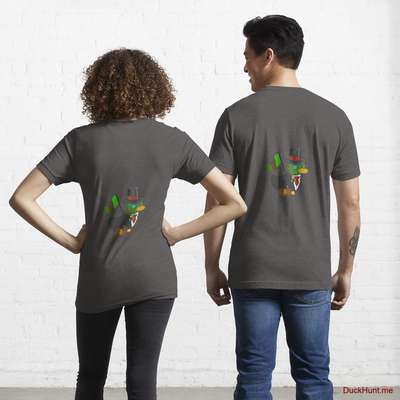 Golden Duck Charcoal Heather Essential T-Shirt (Back printed) image
