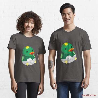 Baby duck Charcoal Heather Essential T-Shirt (Front printed) image