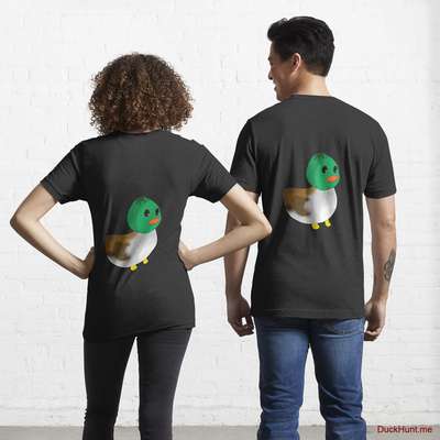 Normal Duck Black Essential T-Shirt (Back printed) image