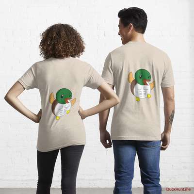 Super duck Creme Essential T-Shirt (Back printed) image