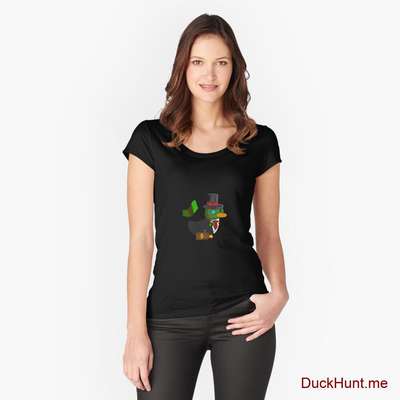 Golden Duck White Fitted Scoop T-Shirt (Front printed) image