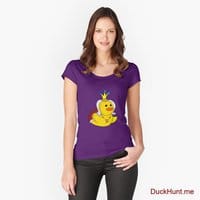 Royal Duck Purple Fitted Scoop T-Shirt (Front printed)