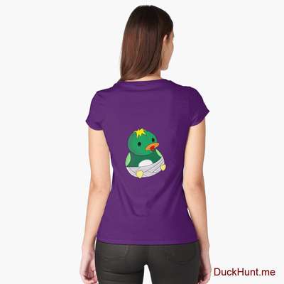 Baby duck Purple Fitted Scoop T-Shirt (Back printed) image