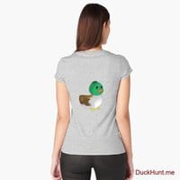 Normal Duck Heather Grey Fitted Scoop T-Shirt (Back printed)