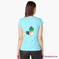 Normal Duck Turquoise Fitted Scoop T-Shirt (Back printed)