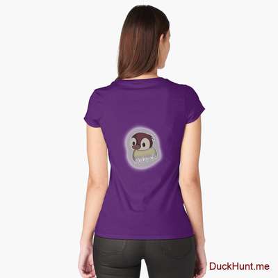 Ghost Duck (foggy) Purple Fitted Scoop T-Shirt (Back printed) image