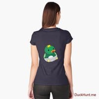 Baby duck Navy Fitted Scoop T-Shirt (Back printed)