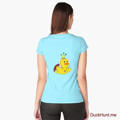Royal Duck Turquoise Fitted Scoop T-Shirt (Back printed) image