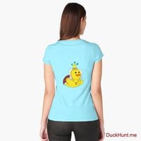 Royal Duck Turquoise Fitted Scoop T-Shirt (Back printed)