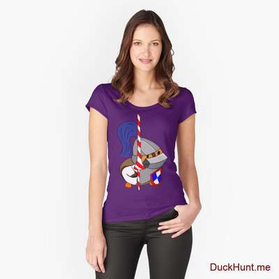 Armored Duck Purple Fitted Scoop T-Shirt (Front printed) image