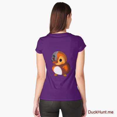 Mechanical Duck Purple Fitted Scoop T-Shirt (Back printed) image