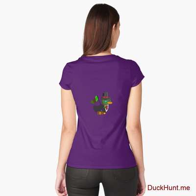 Golden Duck Purple Fitted Scoop T-Shirt (Front printed) image