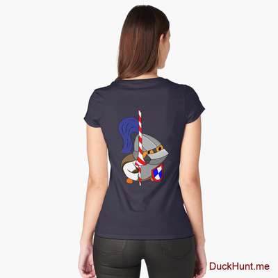 Armored Duck Navy Fitted Scoop T-Shirt (Back printed) image