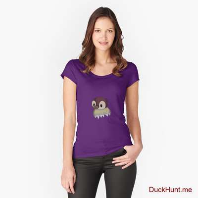 Ghost Duck (fogless) Purple Fitted Scoop T-Shirt (Front printed) image