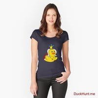 Royal Duck Navy Fitted Scoop T-Shirt (Front printed)