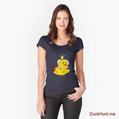 Royal Duck Navy Fitted Scoop T-Shirt (Front printed) image