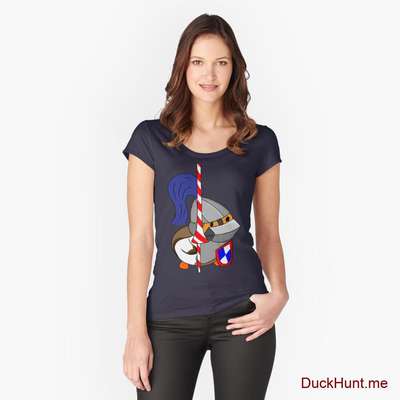 Armored Duck Navy Fitted Scoop T-Shirt (Front printed) image
