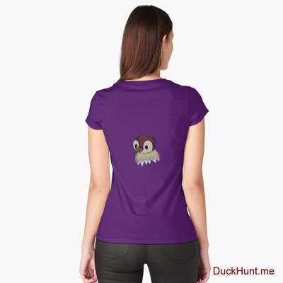 Ghost Duck (fogless) Purple Fitted Scoop T-Shirt (Back printed) image