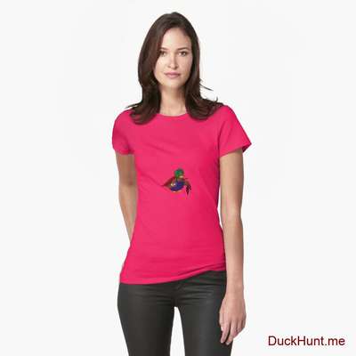 Dead DuckHunt Boss (smokeless) Berry Fitted T-Shirt (Front printed) image