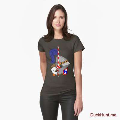 Armored Duck Army Fitted T-Shirt (Front printed) image