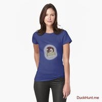 Ghost Duck (foggy) Blue Fitted T-Shirt (Front printed)